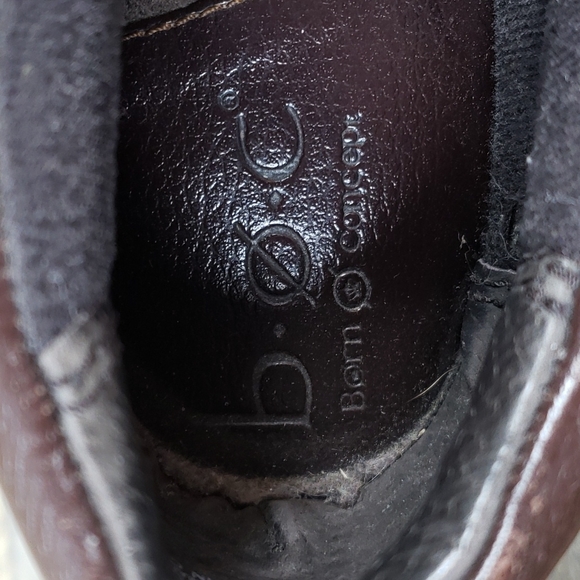 boc  Born Concepts Women's Brown Leather Clogs Wedges Sz 8 - Picture 8 of 10